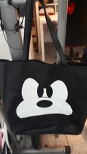 Mickey Minni Maus Mouse Tasche Shopper Kunstleder Magnetverschluss schwarz