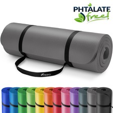 RETOURE Yogamatte Fitnessmatte Gymnastikmatte Sport Pilates 185x60x1,5cm Grau