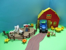 ( GB31 / 1 ) LEGO Duplo Bauernhof Trakto Tiere Kuh Pferd Schaf Hund 