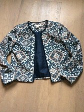 Damenjäckchen Gr 36 blauweiß gemustert fast neu