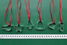 6 kleine Ausstechformen für Plätzchen, auch als Christbaumschmuck Weihnachten 