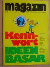 MAGAZIN FÜR HAUS UND WOHNUNG 8 - 1974 Ideen Basar Gewürzregal Kellerbar AWG