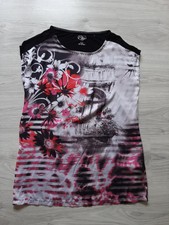 Monari ★  Shirt ★ Bluse ★ Longshirt ★ M 38 ★ pink/weiß/schwarz ★ edel