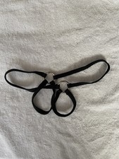 String Bikini Slip Gr.M/38/40 In Schwarz Neu Im Schritt Offen Sehr Guter Zustand