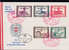 1955 Ersttagskarte mit Sonderstempel Wiederherstellung der Unabhängigkeit 