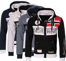 Geographical Norway Herren Sweat Jacke FVSA Sweat Shirt Hoodie Übergangs Jacke