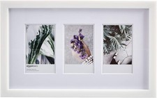 Basics Bilderrahmen Fotorahmen für 3 Instax-Sofortbilder 8 x 5 cm Weiß