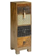 Kommode massiv Holzkommode 4 Schubladen Anrichte Mehrzweckschrank braun