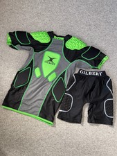 Gilbert Rugby Schutzkleidung Top + Shorts JUNIOR JUNGEN 11-13Y