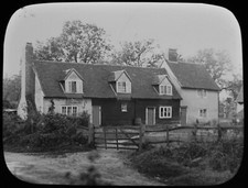 ANTIKE MAGISCHE LATERNE SCHIEBE HÄUSER BEI APPS TEICH NR ST ALBANS C1900 FOTO ENGLAND