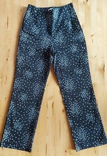 Damenhose, Gr. 36, H&M, neu ohne Etikett, blau-geblümt