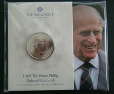 2021 Prince Philip Duke of Edinburgh UK £ 5 BU Münze Royal Mint Sealed Pack