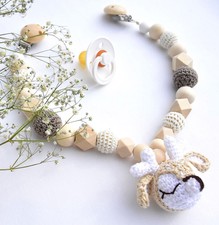 Kinderwagenkette Baby Reh Rehkind Amigurumi Maxicosi Anhänger Geburt Geschenk