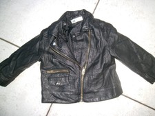 Kunstlederjacke Unisex Gr. 92 Schwarz von H&M