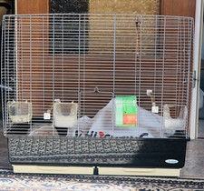 vogelkäfig groß mit viel zubehör 