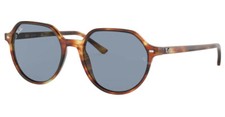RAY-BAN RB 2195 95462 Gr.51 THALIA Poliert Havana Gläser Blau Quadratisch