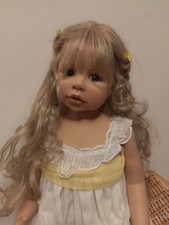 Künstlerpuppe " Nadine" von Monika Levening ca. 85cm, mit Zertifikat 