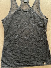 Edles Damen Spitzen Shirt, Gr. S schwarz Marke Elle