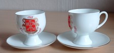 LOMONOSOV 2 Tassen mit Untertassen Wappen Sankt Petersburg