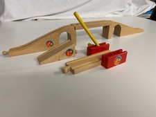 Eichhorn Holzeisenbahn Brücke Tunnel Schranke versch. Zubehör