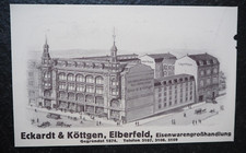 Eckardt & Köttgen , Eisenwarengroßhandlung , Elberfeld , Alte Reklame, 1925, (Y)