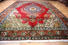 Alter handgeknüpfter VINTAGE Täbriz "LESEN"  350x250 Orientteppich 5467 Keschan