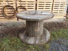 Kabel Trommel Ø125 cm Massivholz mit Eisenring super Gartentisch etc.