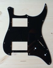 Pickguard 3 ply bk HH  -  strat / stratocaster type + schwarze Schrauben - offer