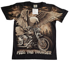 HARLEj SEEADLER T-SHIRT M L XL 2XL 3XL CHOPPER BIKER FEEL THE THUNDER VINTAGE