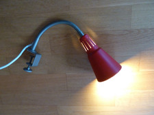 Ikea Kvart Schreibtischlampe Klemmlampe rot