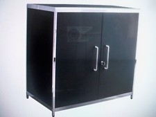 Sideboard Sydney  Kommode Aufbewahrungsschrank Aktenschrank schwarz-silber