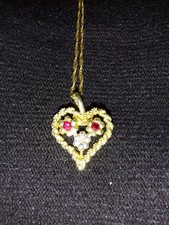 Goldschmuck 585er Halskette mit herzförmigem Anhänger