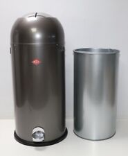 Wesco Kickmaster Maxi Abfallsammler 40 L Graphit Mülleimer Deckel mit Dämpfer