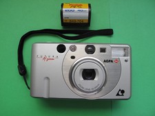 AGFA Futura AF Zoom Lens 25-50 mm APS Kompakt Sucher Kamera silber mit Schlaufe