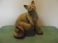 Kunstkeramik große keramikglasierte Katze für Haus oder Garten