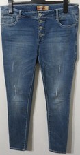 Topmodische JANINA Damenjeans Stretchjeans Damen 5 Pocket Slim Blau   Gr. 44