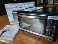ROMMELSBACHER BG 1250 Minibackofen mit Umluft und Pizzastein in OVP mit Manual