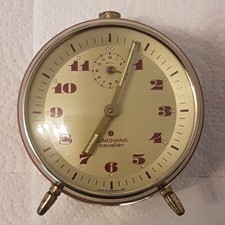 Wecker Junghans Cavalier Uhr vintage mechanisch rot gold funktioniert 50er top 