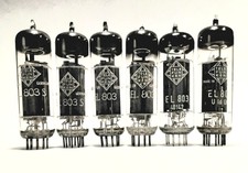 6x EL803S, EL803, Telefunken Elektronenröhre, Radioröhre, vintage Audio 