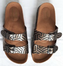 Fritzi aus Preußen - VEGAN - Gr. 37- Pantoletten -2-Schnaller- bronze - SONIA