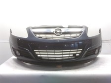 Opel Corsa D original Stoßstange Stossfänger vorn Z168 Metro Blue Perl 
