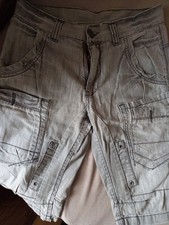 stylischer Jeans Short Bermuda destroyed grau Gr. 152