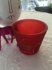 1 Windlicht Glas rot X MAS TIME Blumentopf Stern Weihnachten Depot Home 