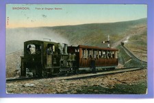 SUPER FRÜHE 1910 DAMPFZUG CLOGWYN BAHNHOF SNOWDON WALES POSTKARTE