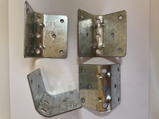 4er Set Tischwinkel aus Stahl, verzinkt - Metallwinkel Tische Winkelverbinder