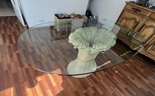 Design Esstisch Tisch Ährenfigur Mit Dicker Sicherheitsglasplatte 211. X 111 Cm