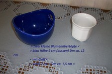 Blumen Übertopf > zwei Stück > Höhe 9 cm > Dm 7,5 cm> weiß > N E U - nur € 1,00 