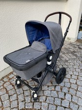 Bugaboo Cameleon 3 Kinderwagen Black Edition Grau/Blau + Trittbrett Buggieboard
