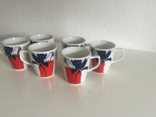 Van Well 6er Set Kaffeebecher ca.8,5 cm  Porzellan Becher Tasse