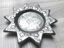 Kerzenhalter * Dekoteller * Stern * Weihnachten * Weihnachtsdeko * silber